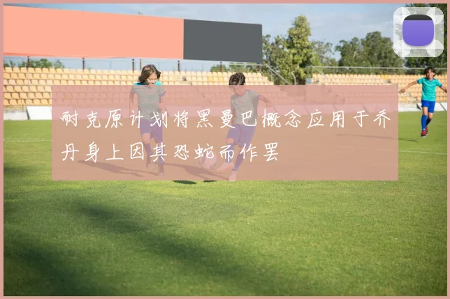 耐克原计划将黑曼巴概念应用于乔丹身上因其恐蛇而作罢